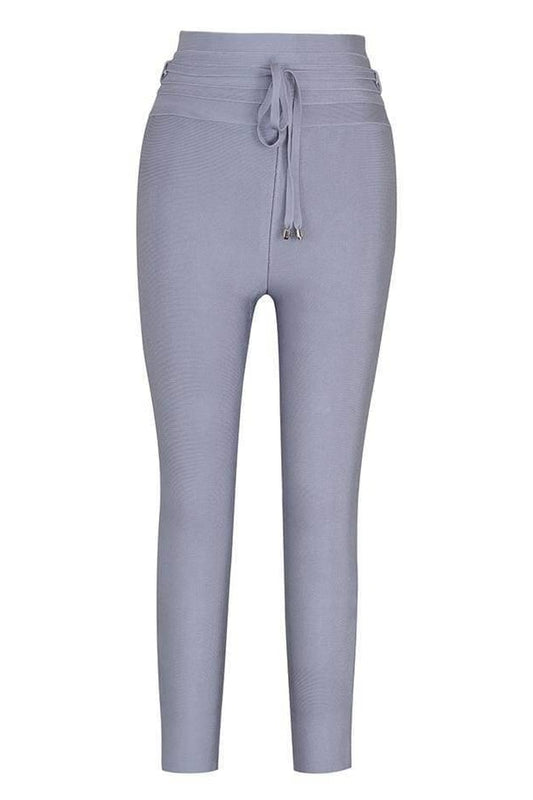 Stephanie High Waist Pants - Blue / L - Clothing