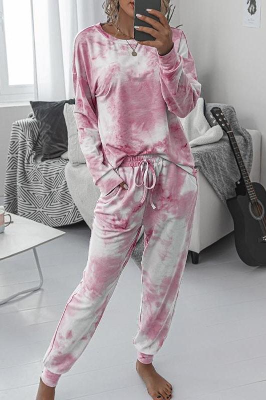 Tamara Tie Dye Two Piece Set - Pink / XL - Loungewear
