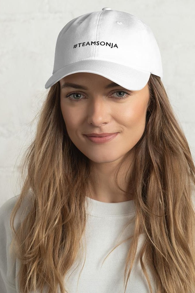 #TEAMSONJA Embroidered Dad Hat - White - Hats