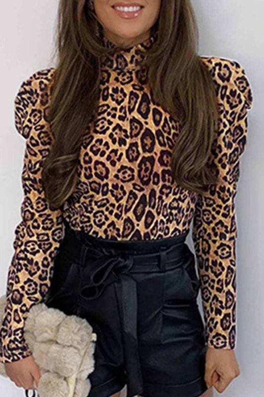 Tiffany Leopard Blouse - Tops