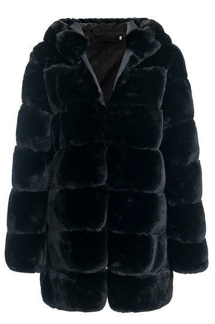 Trixie Faux Fur Coat - Black / S - Jackets