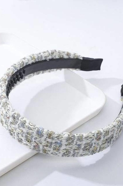 Tweed Headband - Blue - Accessories