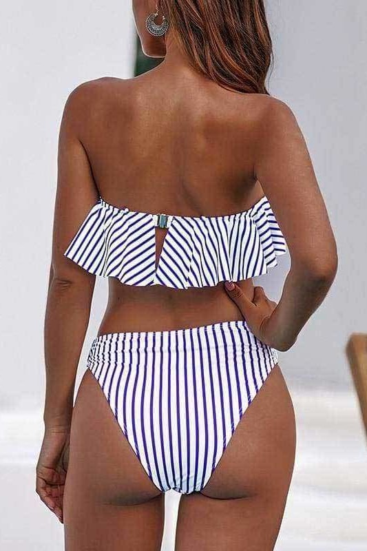 Val Striped Bikini Set - Swimwear