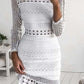 White Party Long Sleeve Dress - Clothing